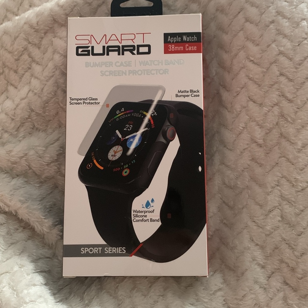 Apple 38mm Matte Black Smartwatch Case protection watch band. New never opened